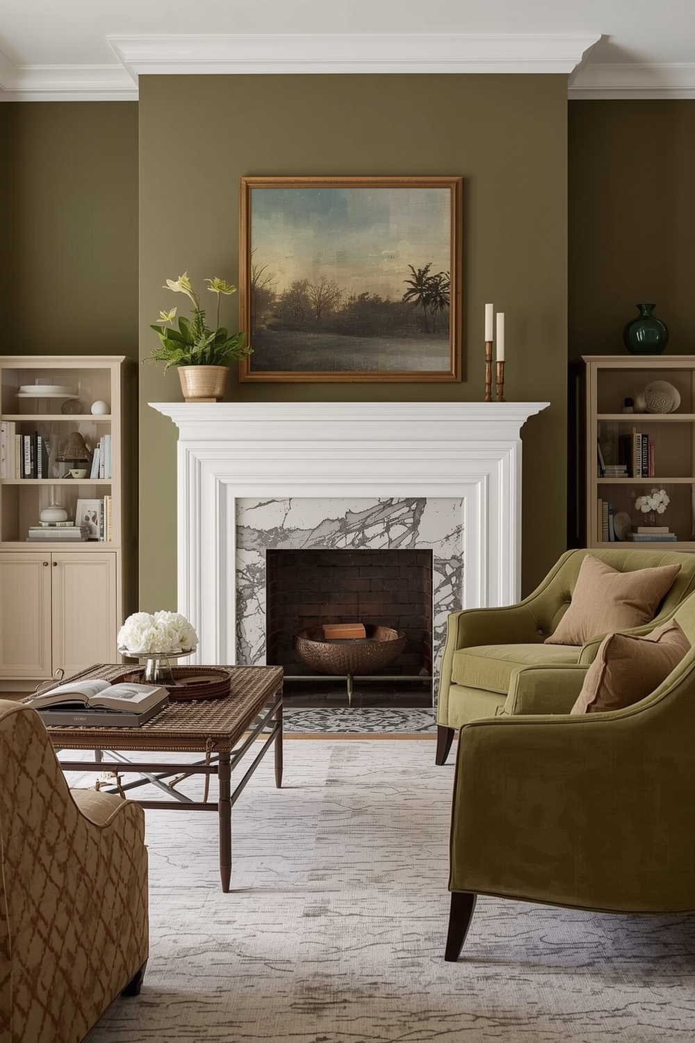 Adding Warmth With Olive Green