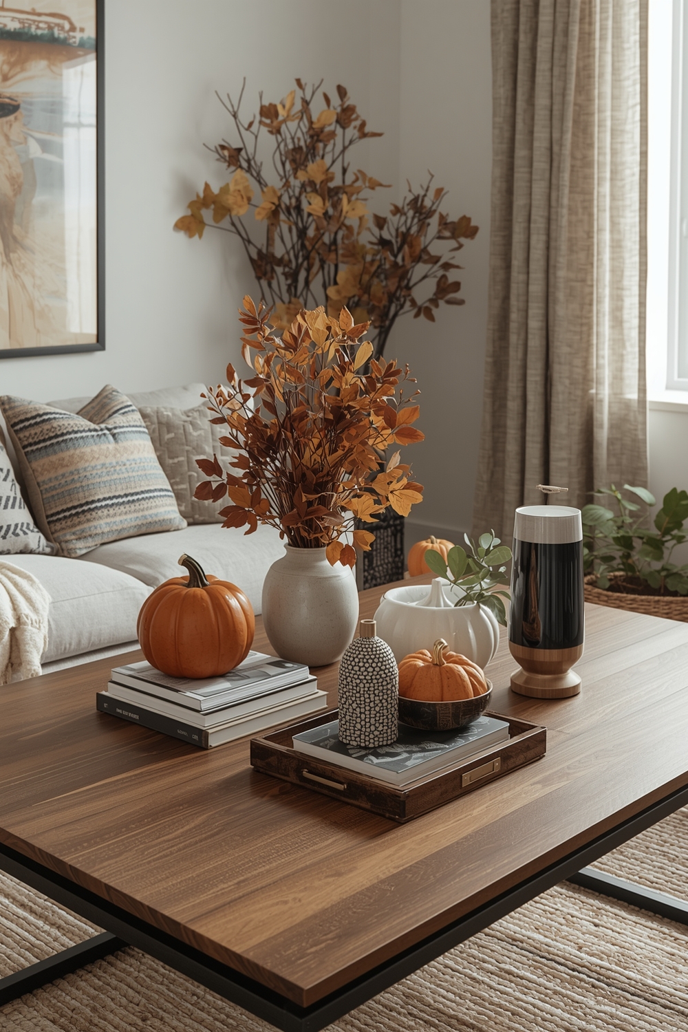Autumn-Inspired Coffee Table Styling