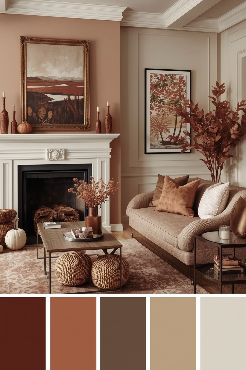 Autumn Living Room Color Palettes