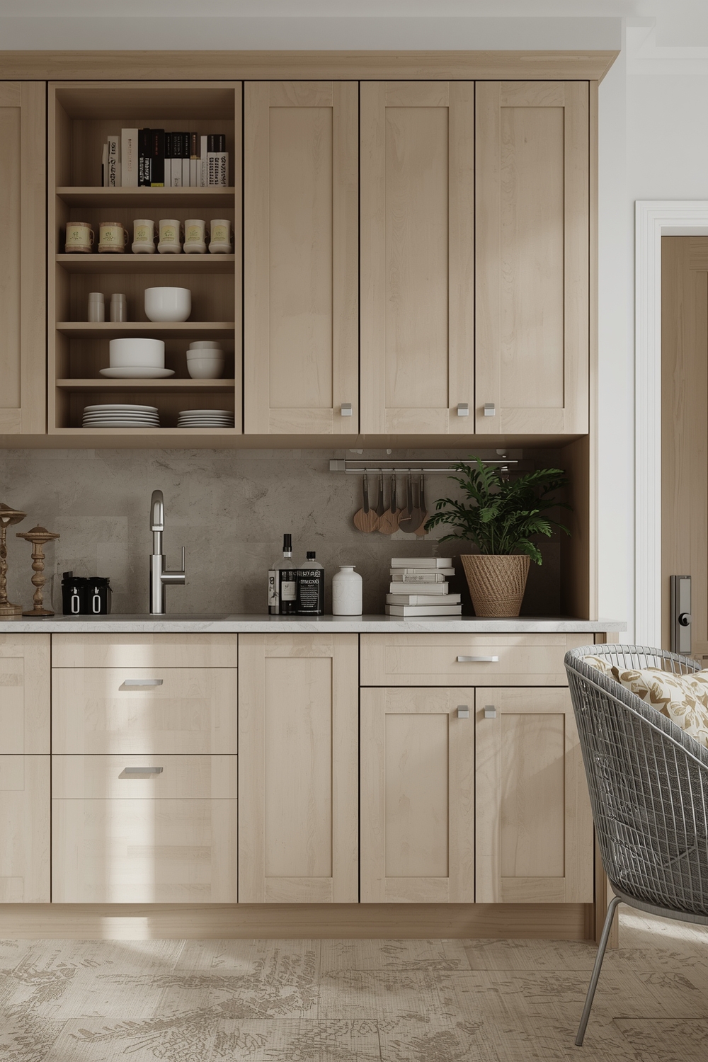 Beige Cabinet Layout Ideas for Efficiency