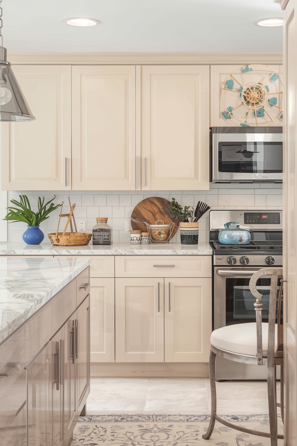 Beige Cabinets & Countertop Color Combos