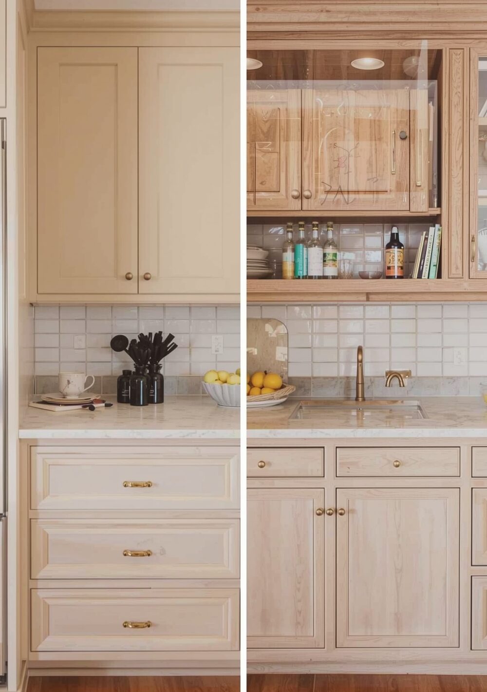 Beige vs. White Oak Cabinets: Styling Comparisons