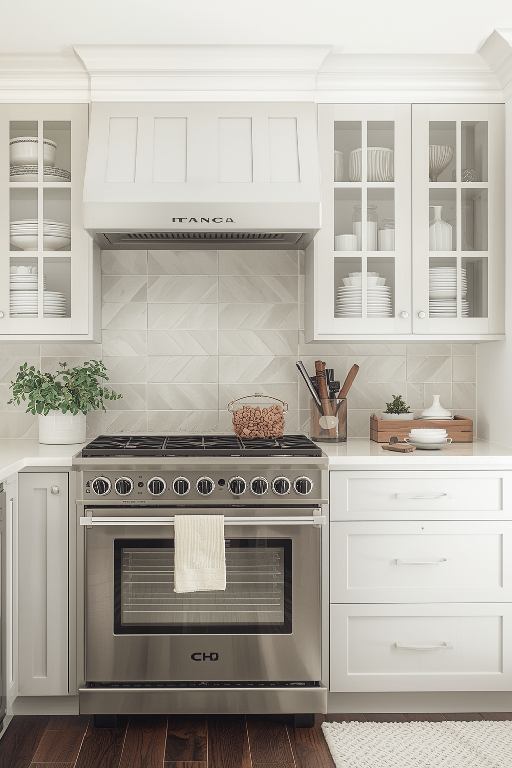 Combining Bold and Neutral Cabinets