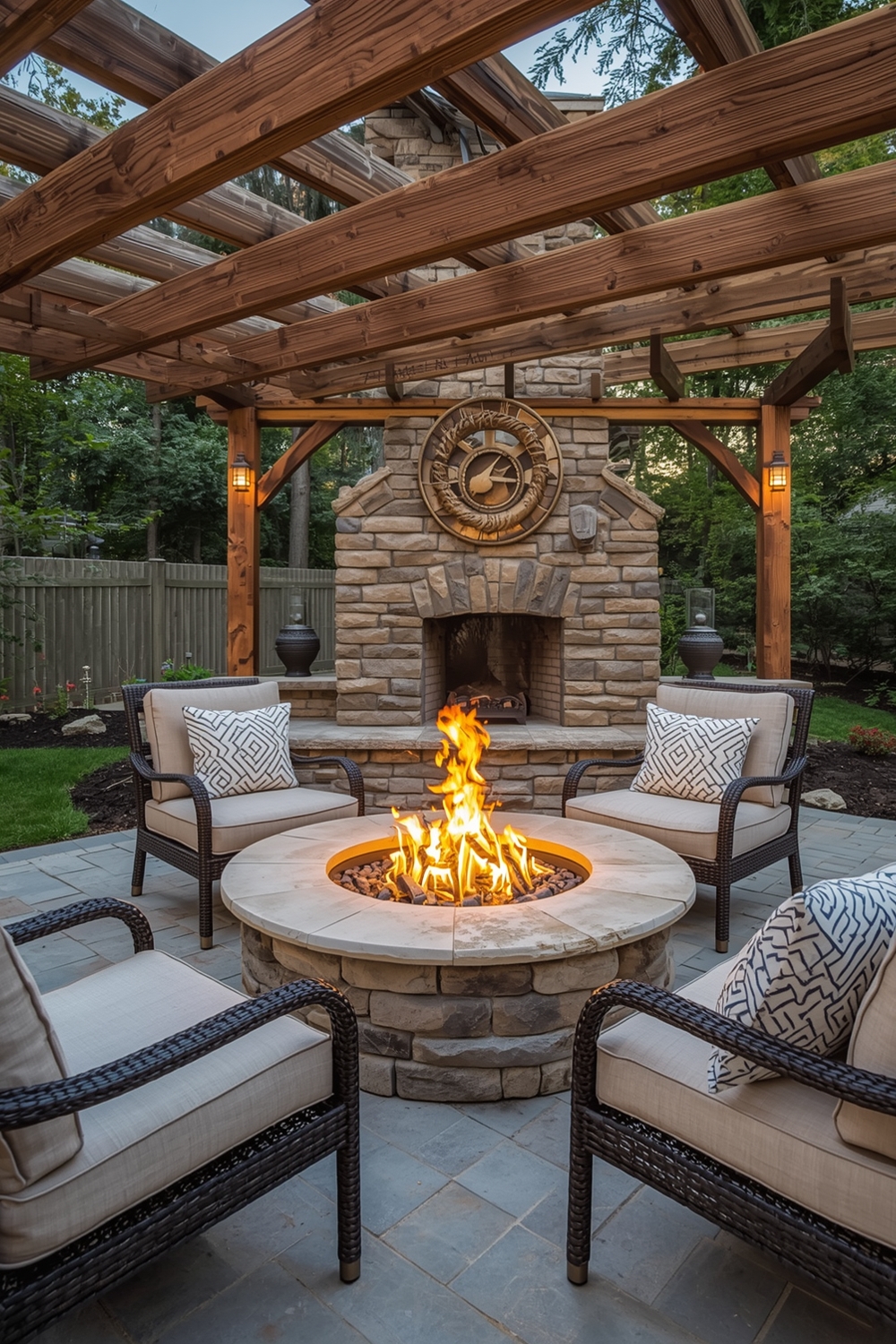 Combining Pergolas with Fire Pits