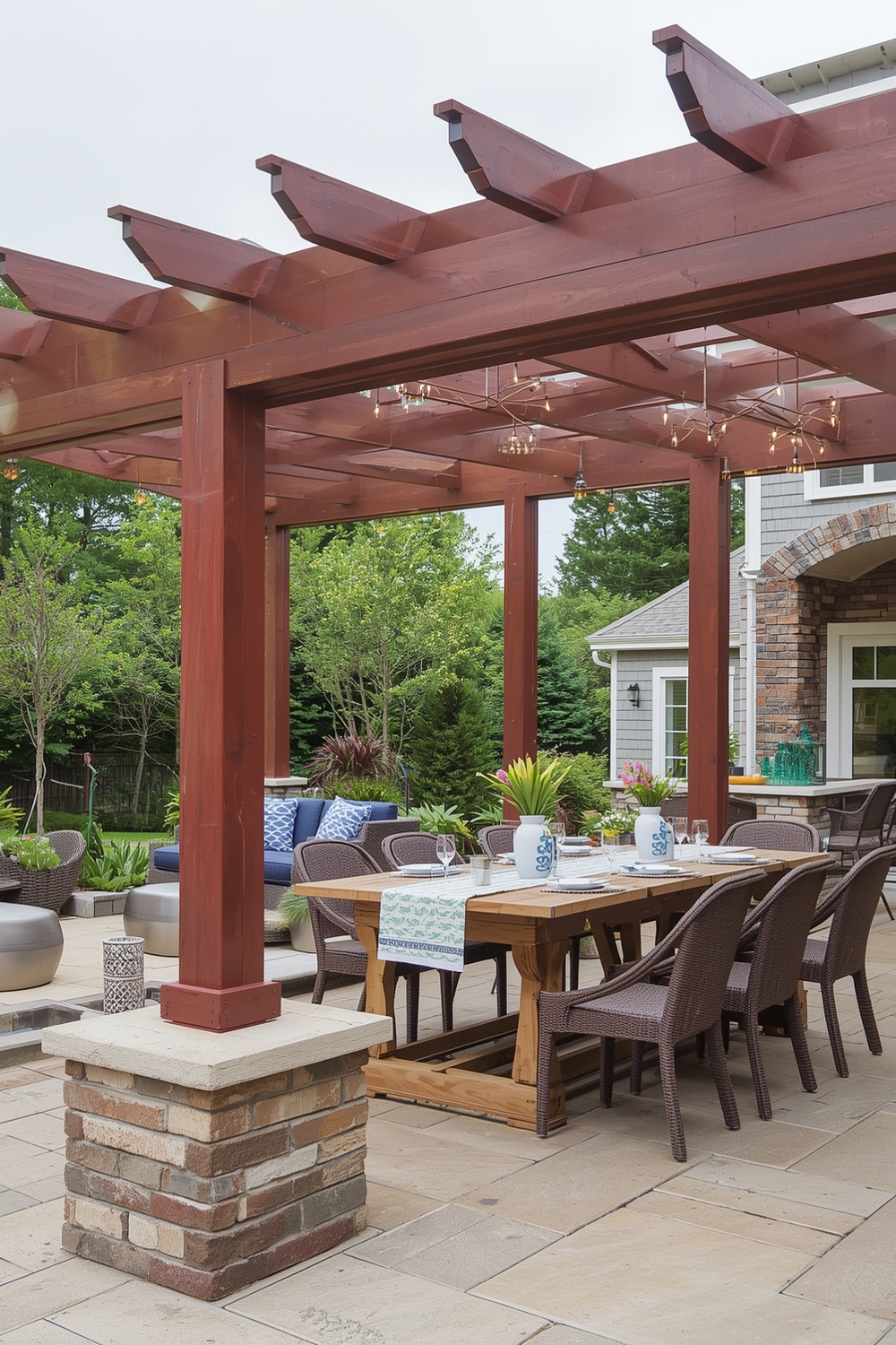 Combining Pergolas with Outdoor Dining