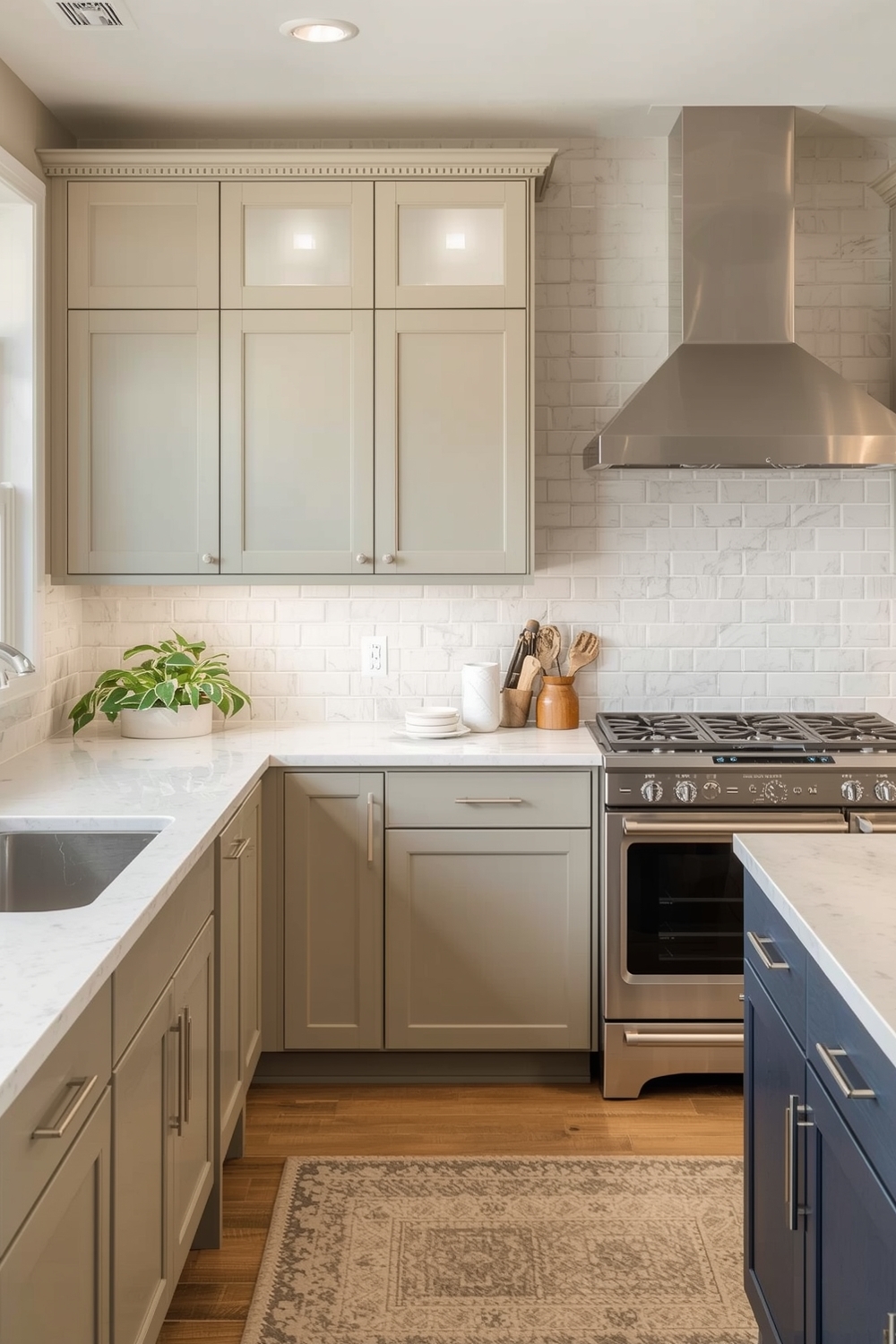 Coordinating Beige Cabinets with Backsplash Colors
