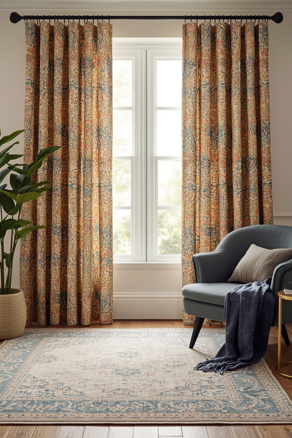 Coordinating Rugs & Curtains