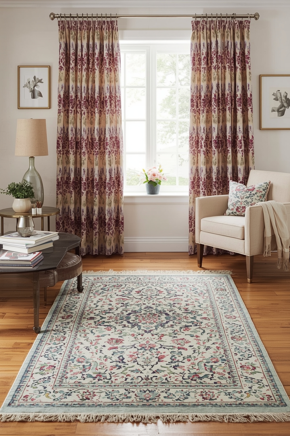 Coordinating Rugs & Curtains