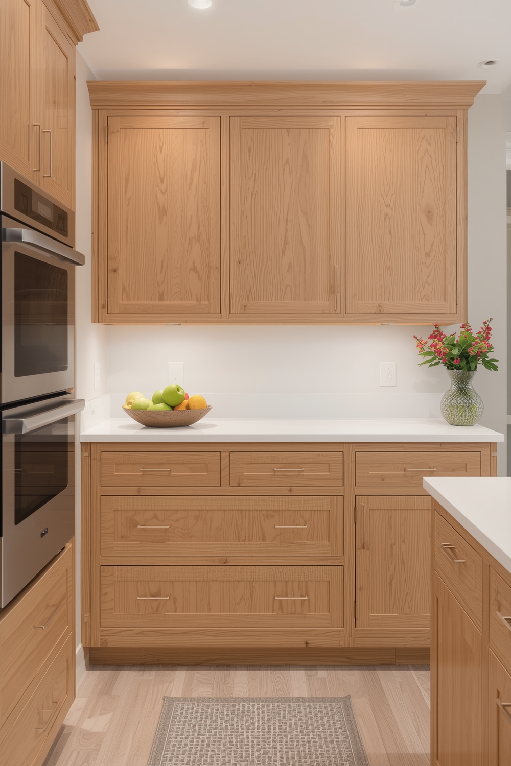 Coordinating White Oak Cabinets with Countertops