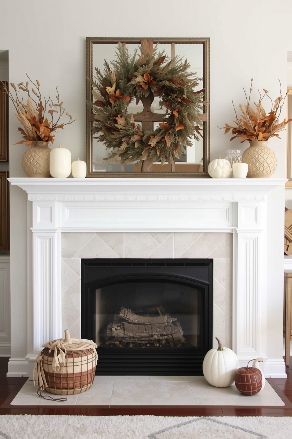 Cozy Fall Mantel Decorating Ideas