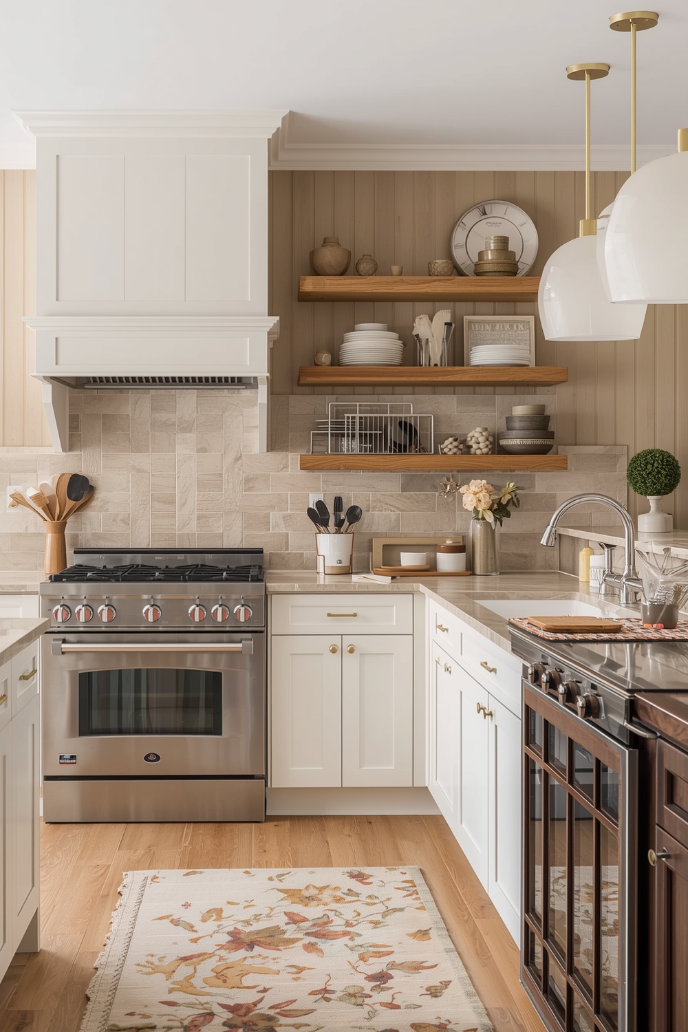 Creative Accent Walls for Beige Kitchens