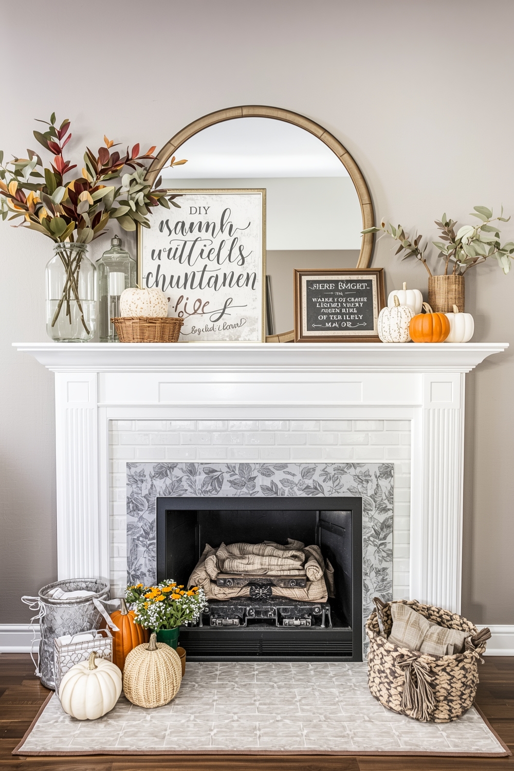 DIY Autumn Mantel Projects