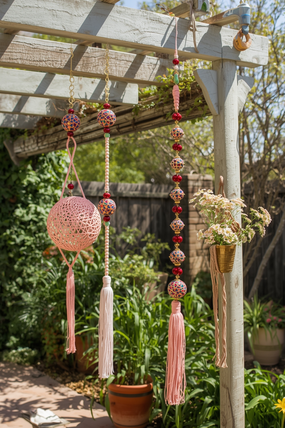 DIY Hanging Accessories for Pergolas