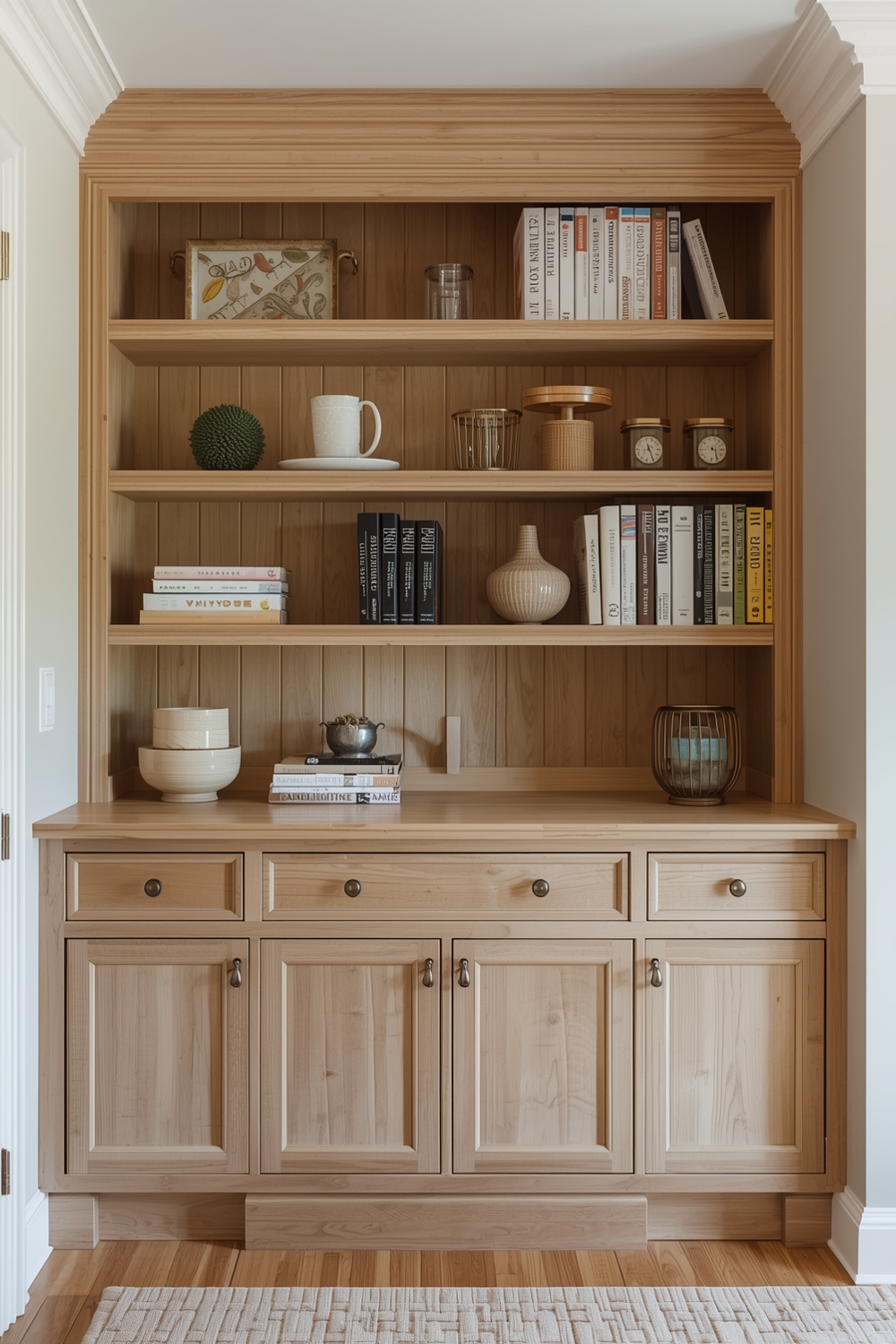 Elegant White Oak Cabinet Layouts
