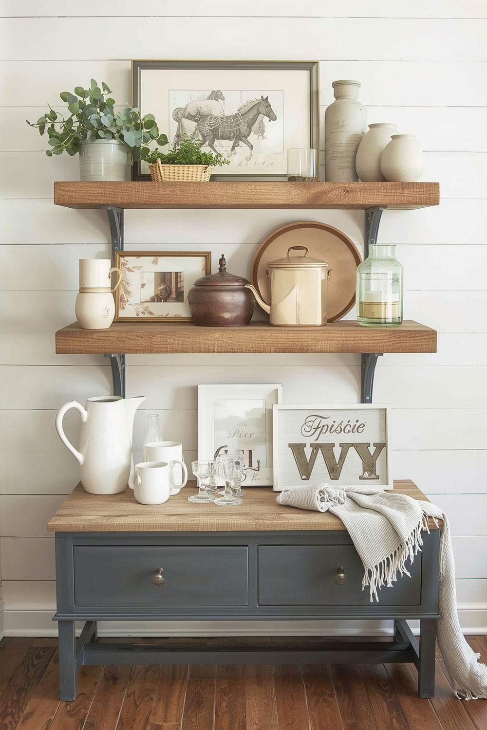 Farmhouse Wall & Shelving Ideas
