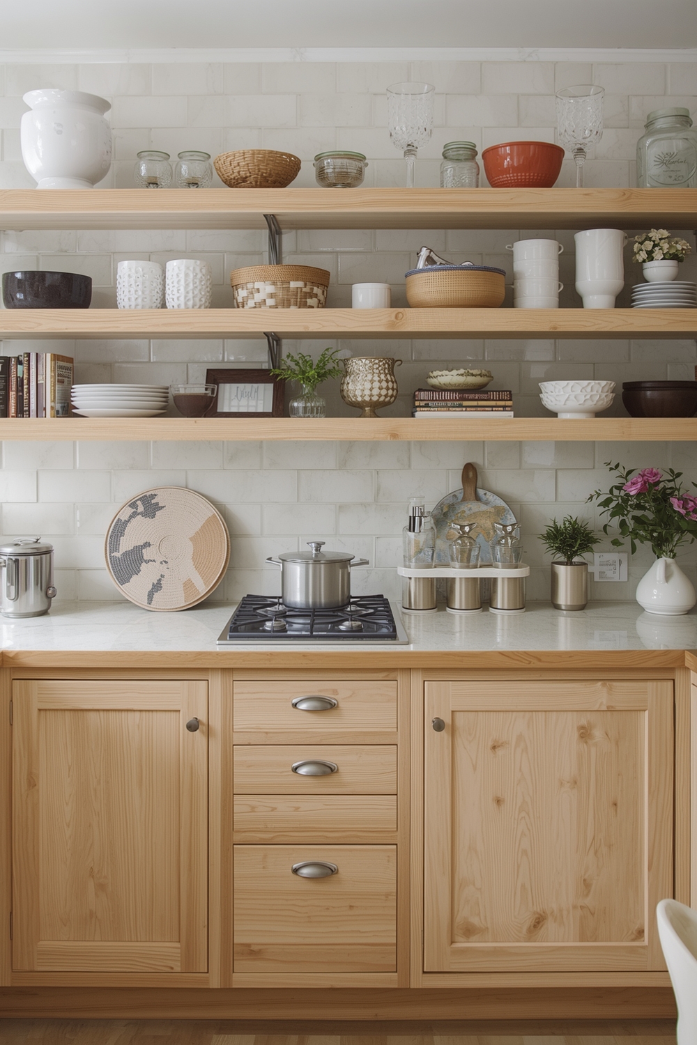 How to Accessorize White Oak Kitchens