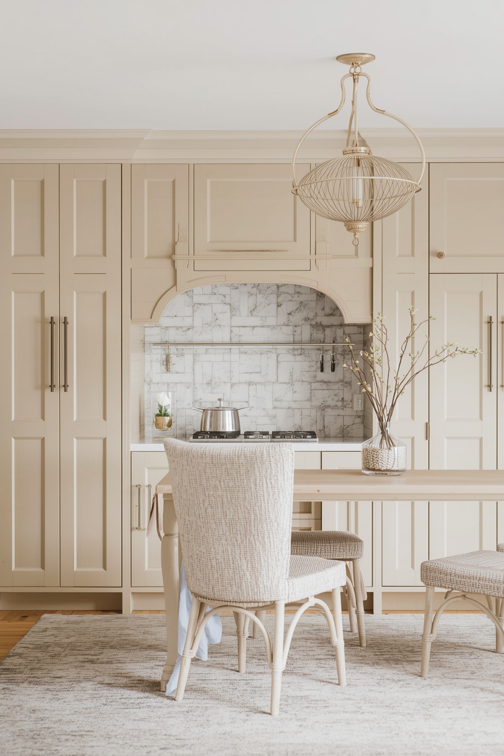 How to Add Personality to Beige Cabinets