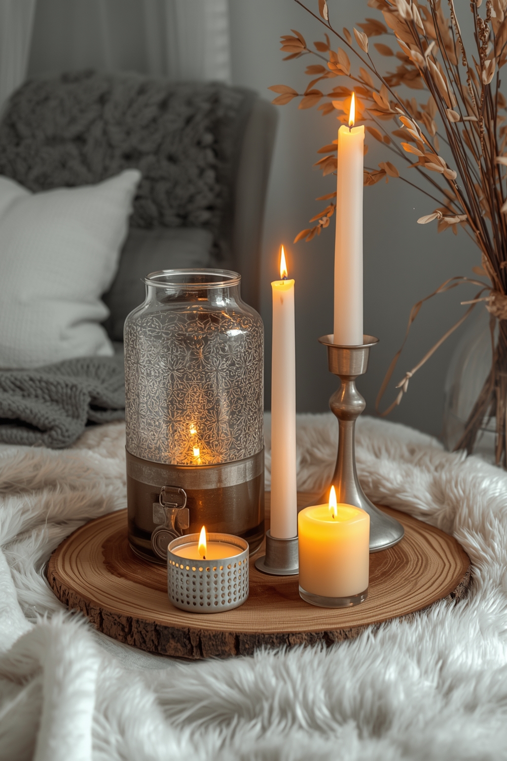 Incorporating Candles for Warmth