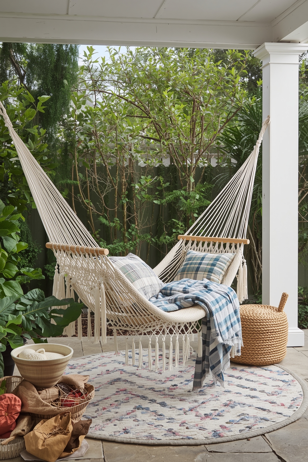 Incorporating Hammock with Garden Decor