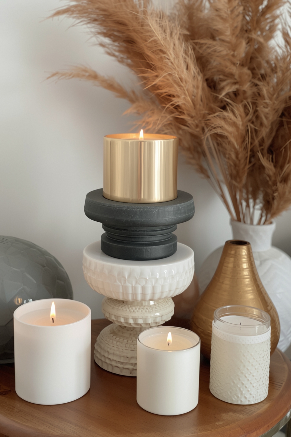 Layering Candles & Decorative Objects