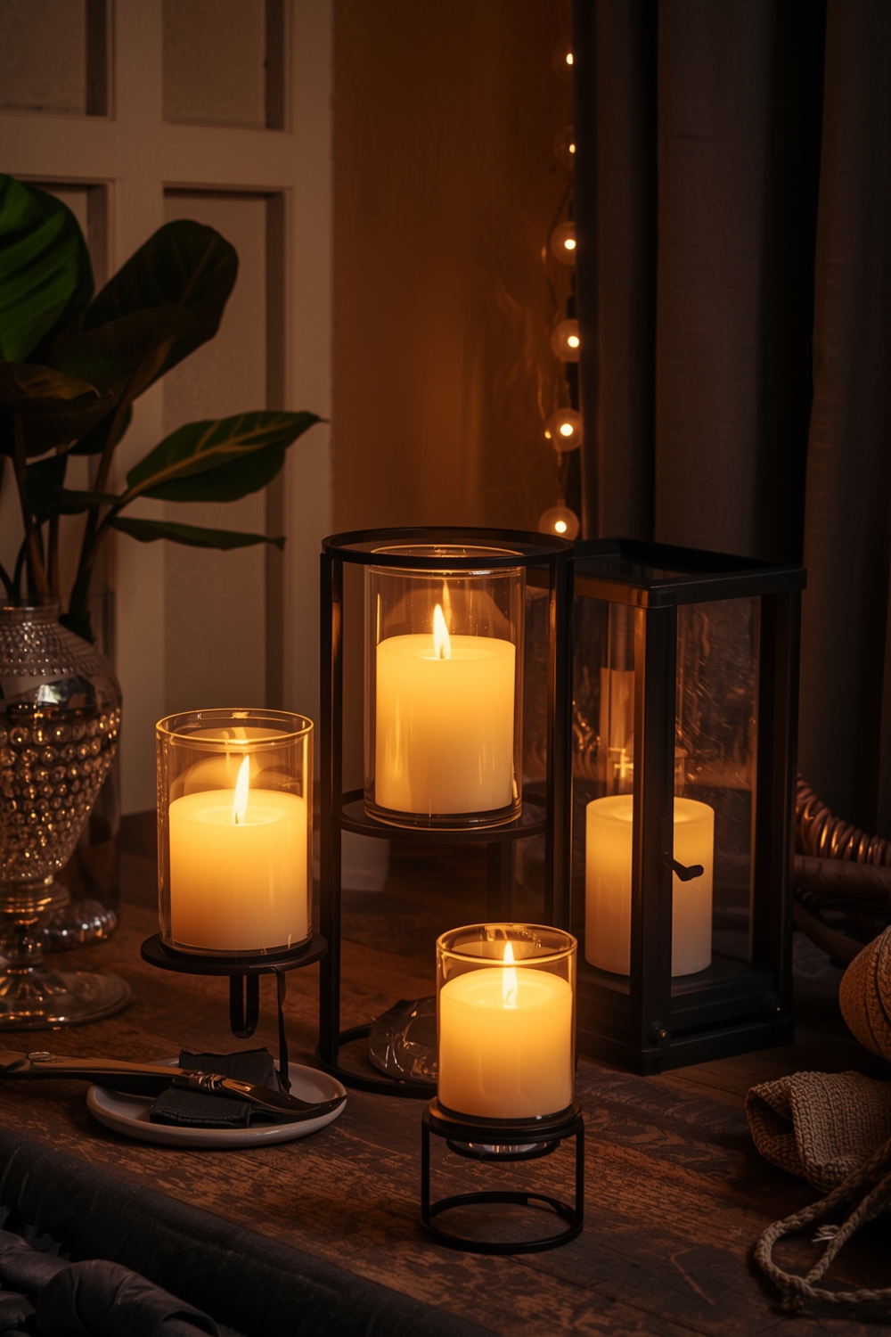 Layering Candles & Lanterns for Warmth
