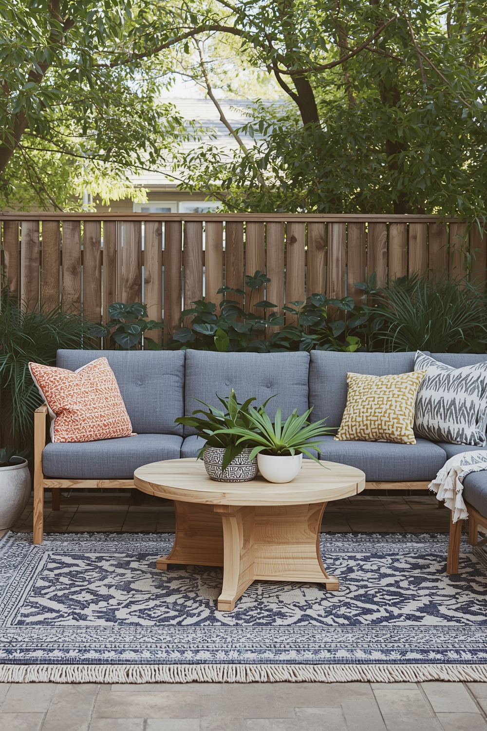 Layering Outdoor Rugs & Pillows