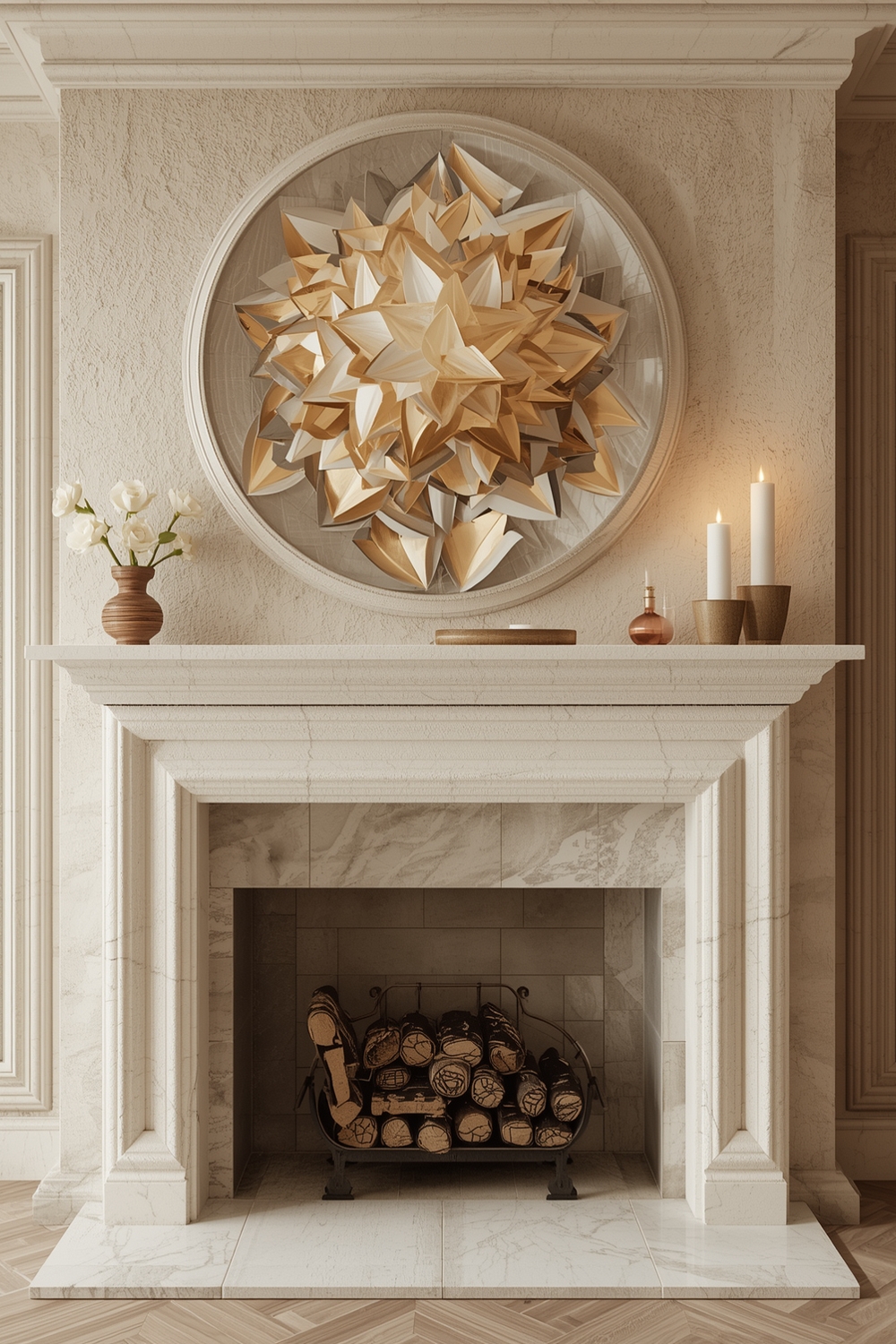 Layering Textures Around Fireplace