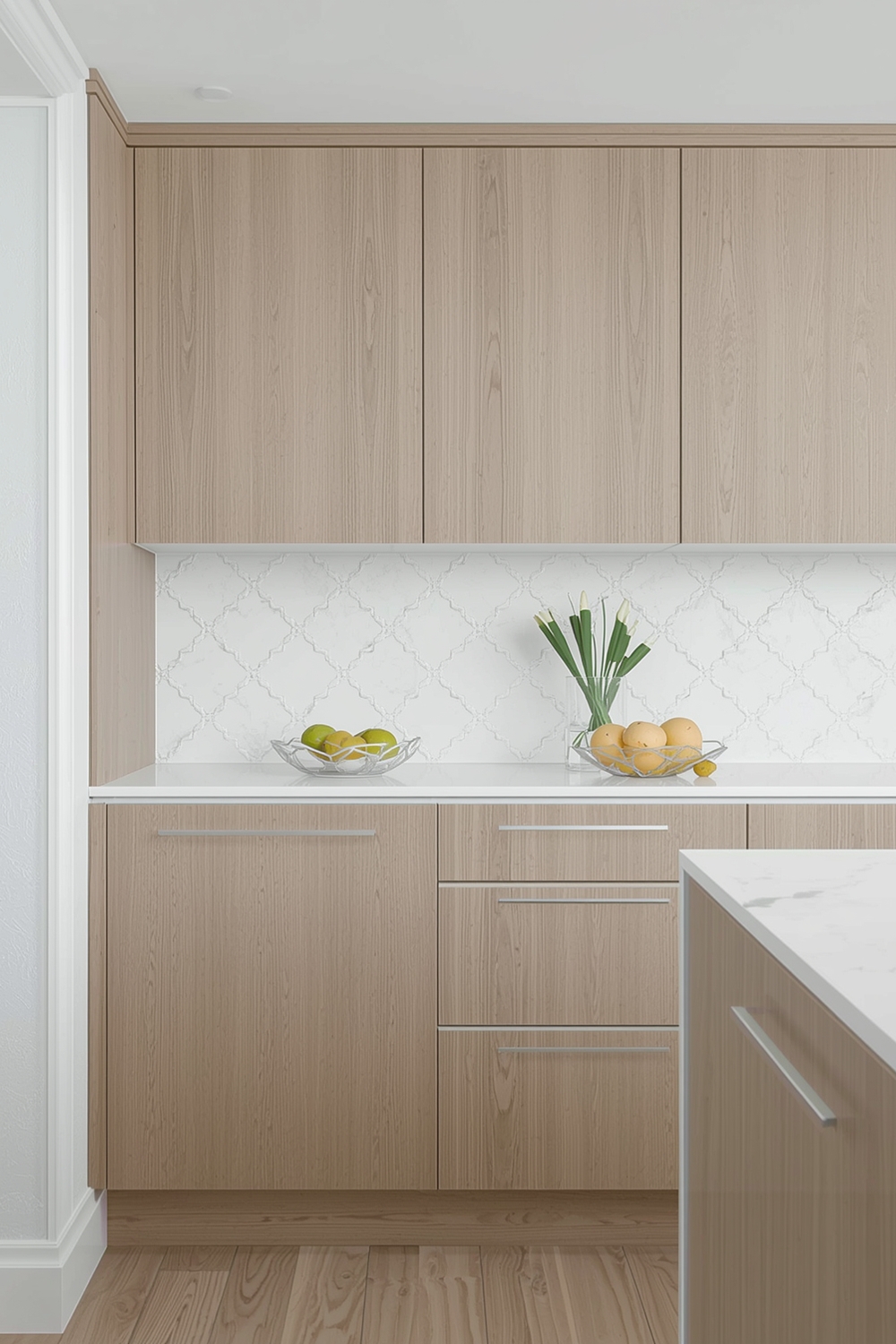 Layering Textures for Modern White Oak Kitchens