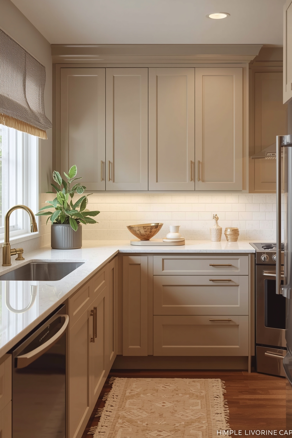 Lighting Tricks That Make Beige Cabinets Shine