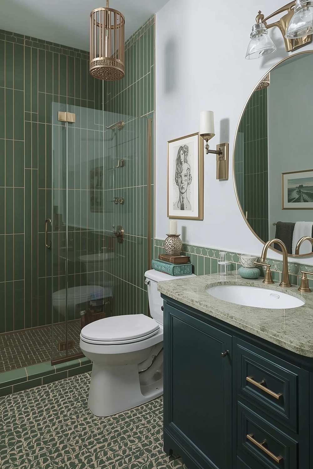 Luxurious Green Bathroom Inspirations