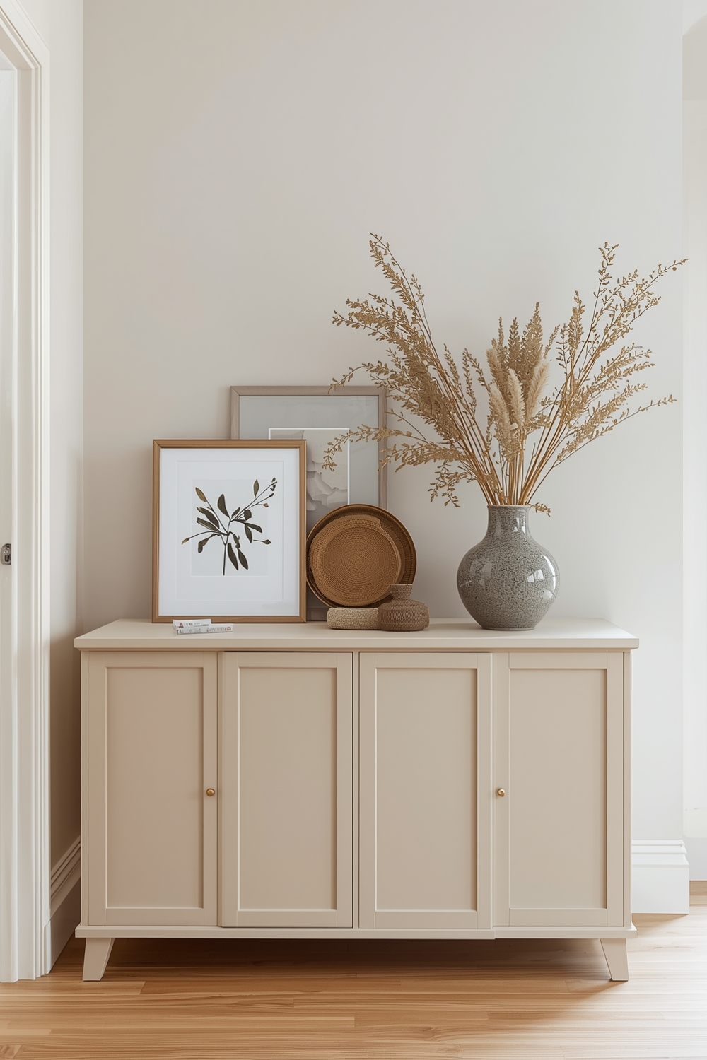Minimalist Beige Cabinet Styling