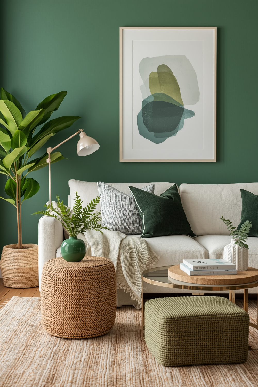 Mixing Green Hues with White