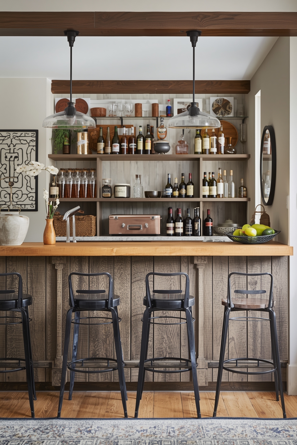 Mixing Industrial & Traditional Bar Elements