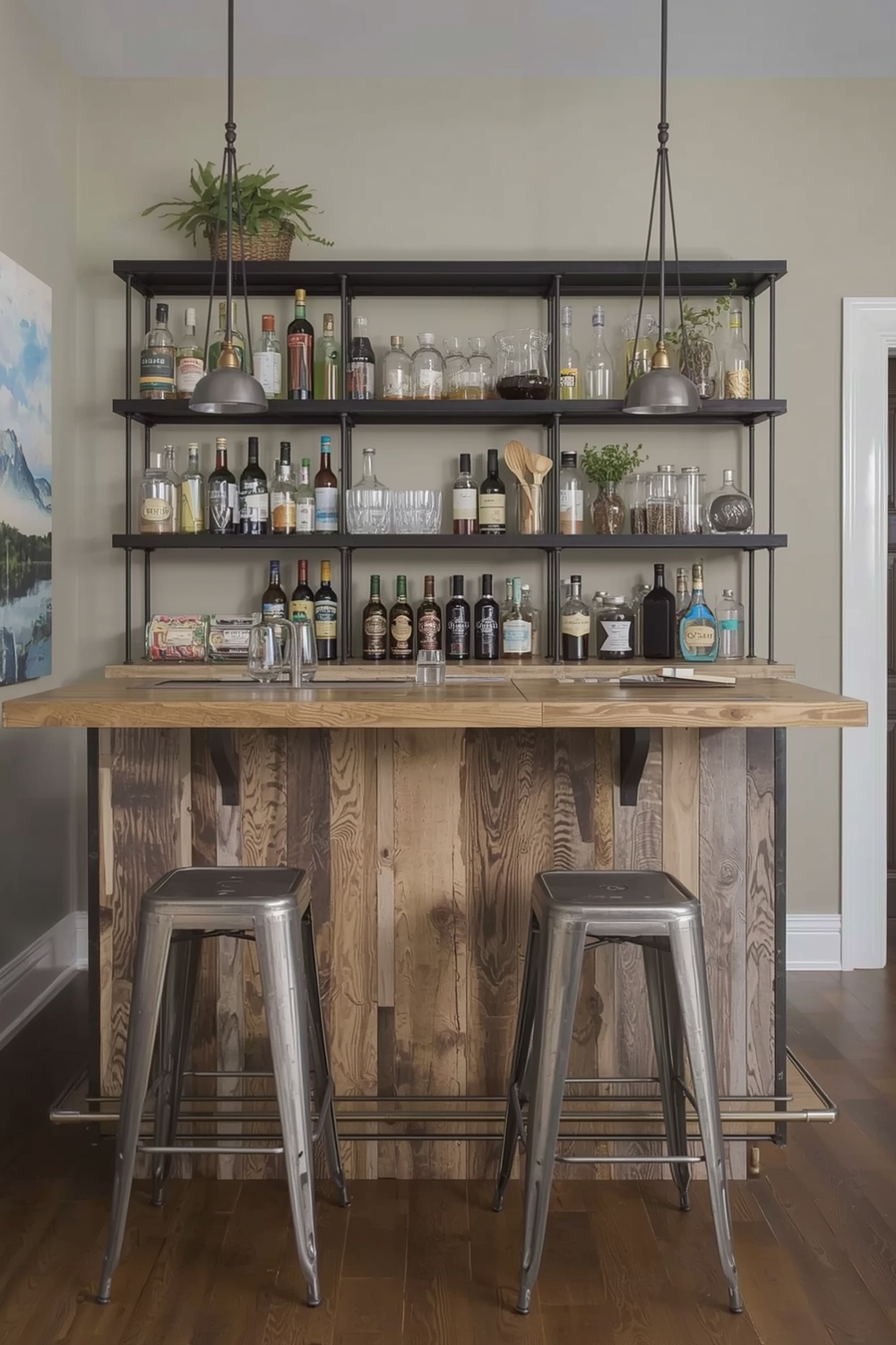 Mixing Metals & Wood in Home Bars