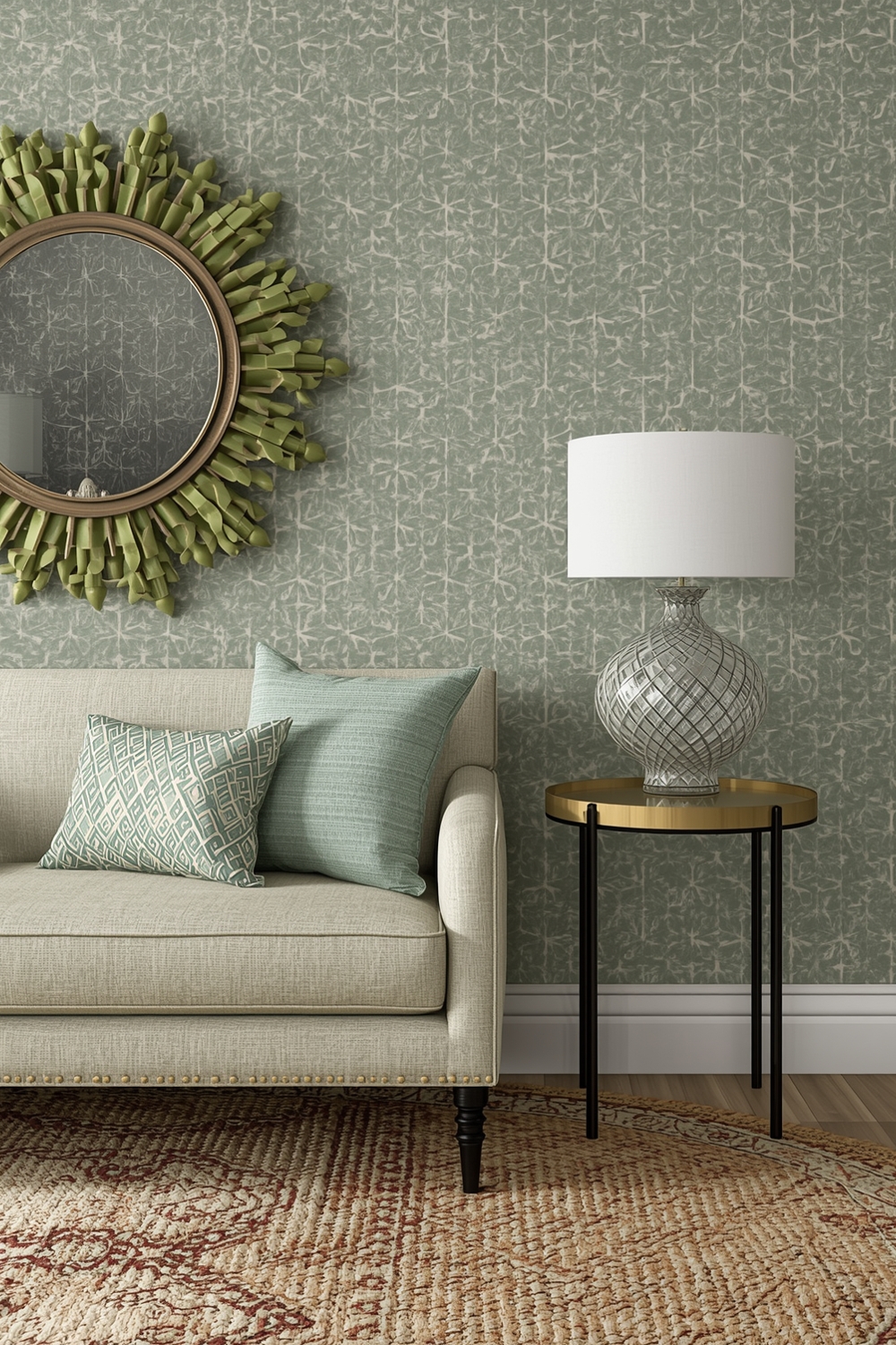 Mixing Patterns With Sage Green