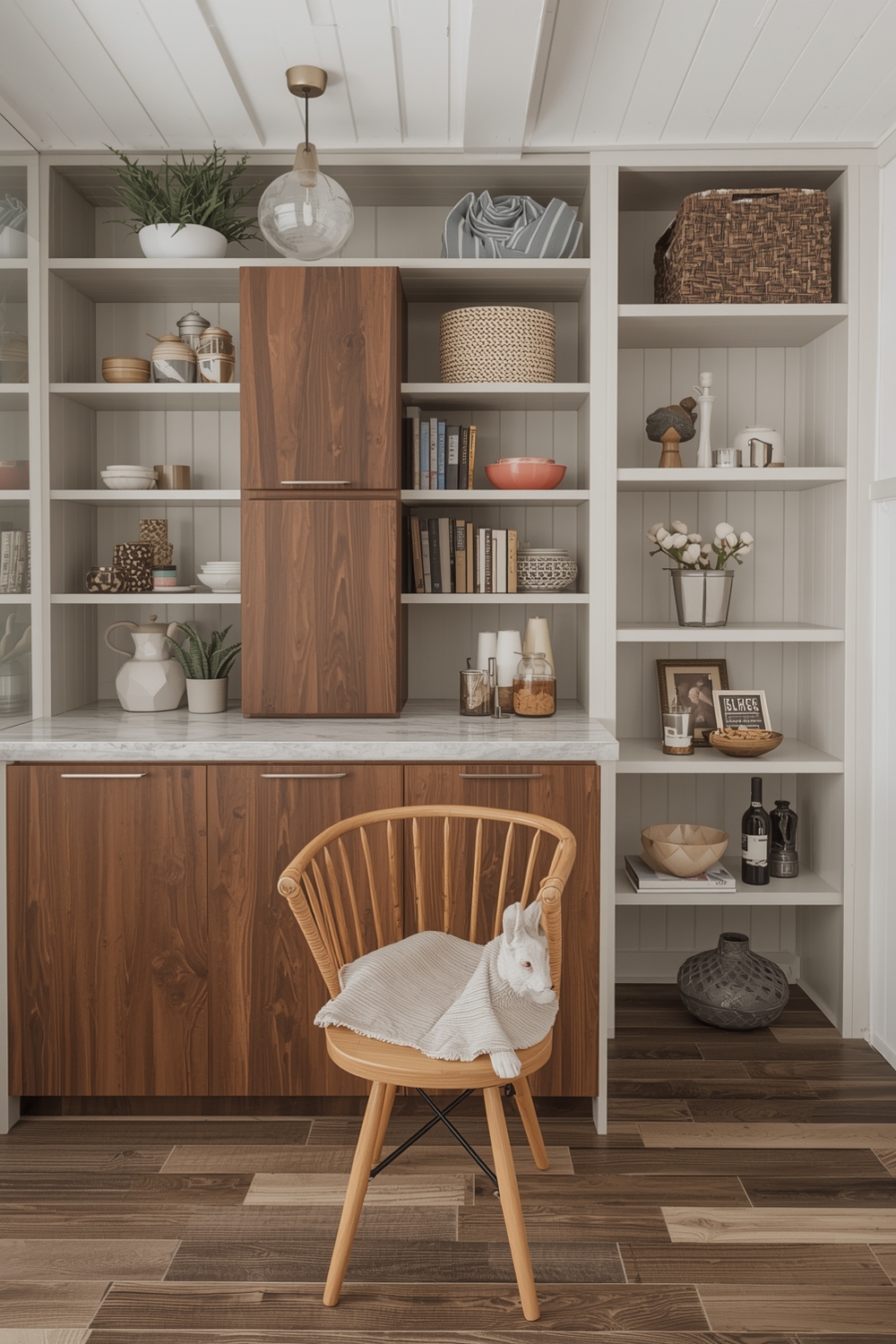 Mixing Wood & Painted Cabinets