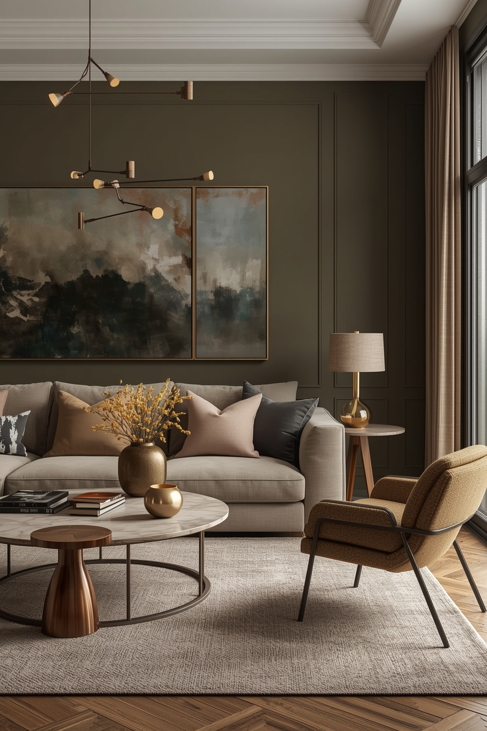 Modern Living Rooms in Olive