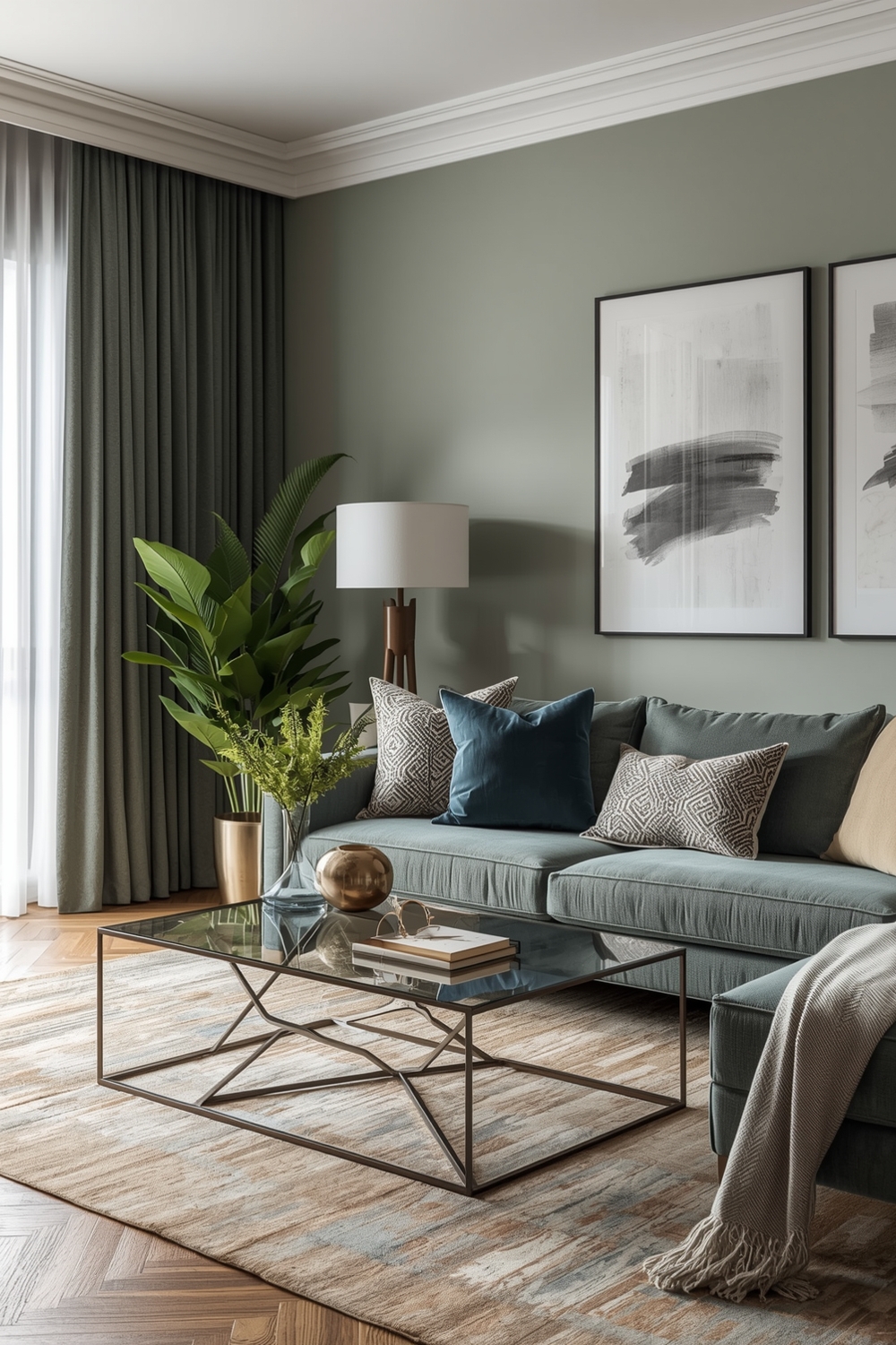 Modern Living Rooms in Sage