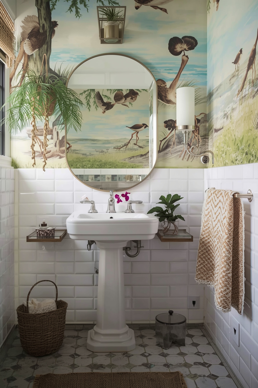 Nature-Inspired Bathroom Styling