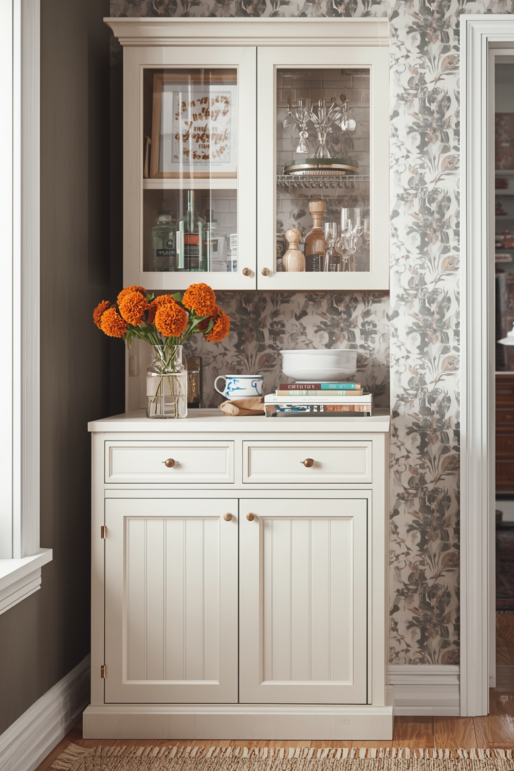 Neutral Cabinet Styling Tips for Busy Homes