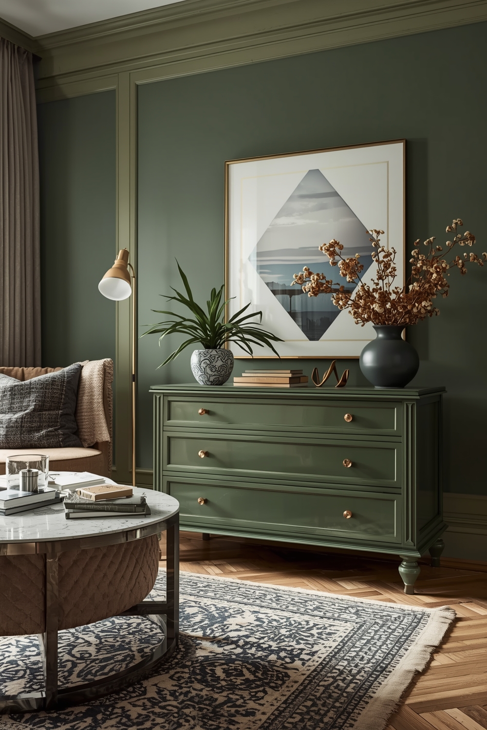 Olive Green Furniture Styling
