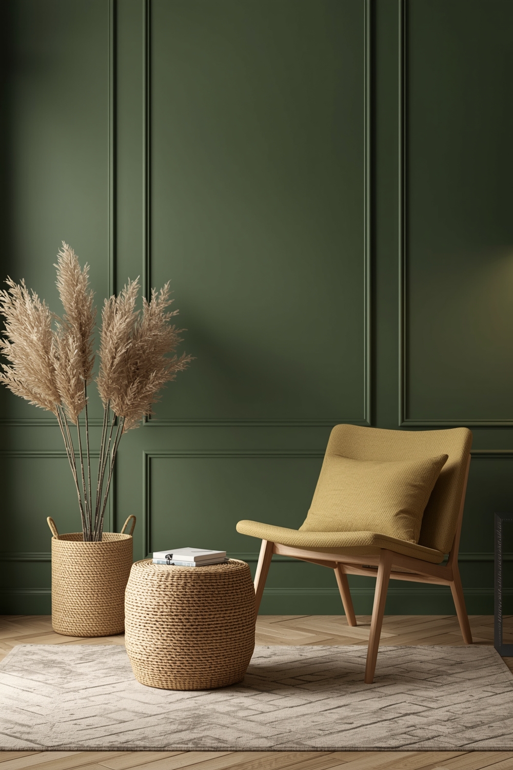 Olive Green Minimalist Decor