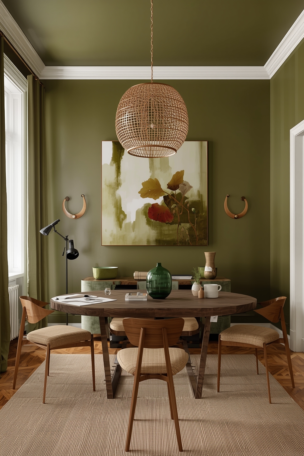 Olive Green Wall & Ceiling Ideas