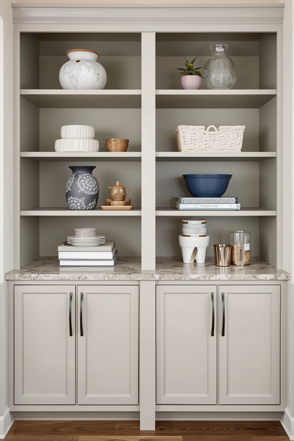 Open Shelving vs. Closed Cabinets