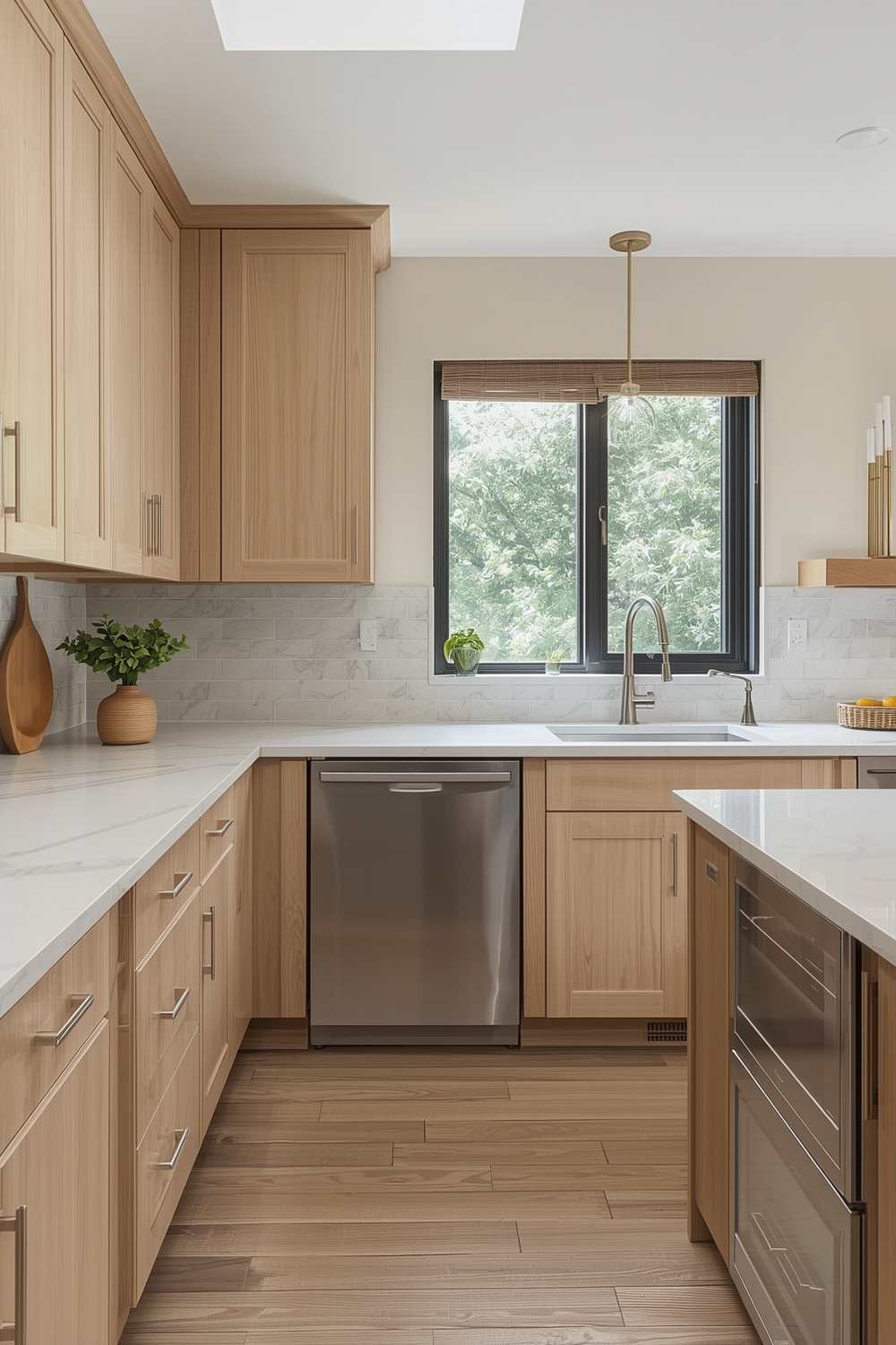 Pairing White Oak Cabinets with Marble Countertops