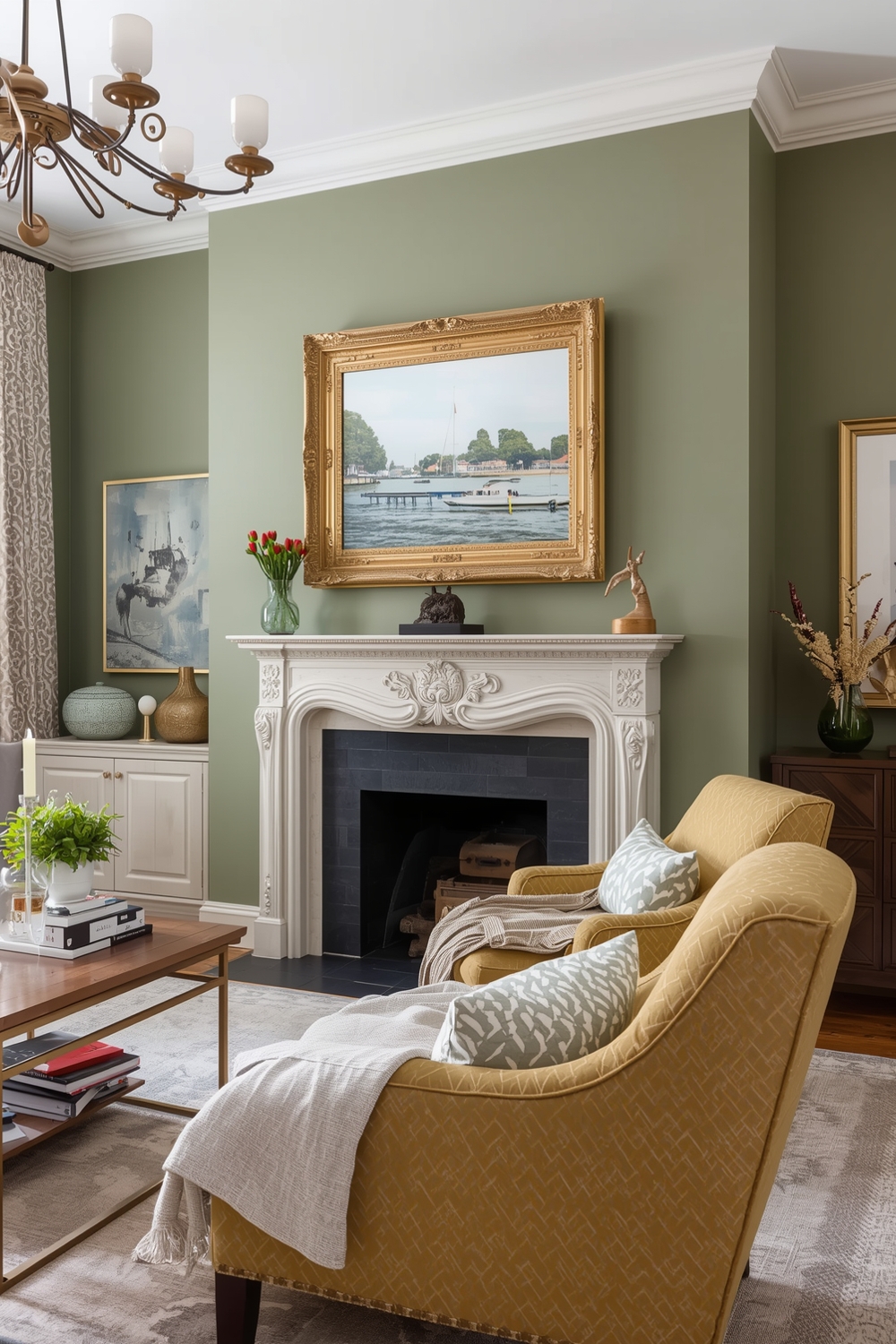 Sage Green Accent Walls