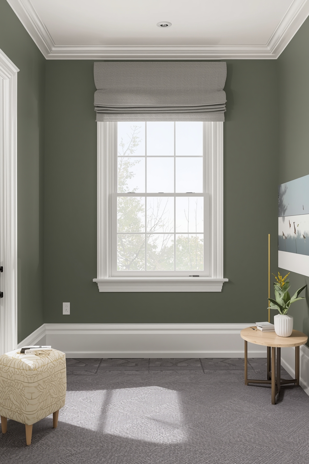 Sage Green Walls & Trim Ideas