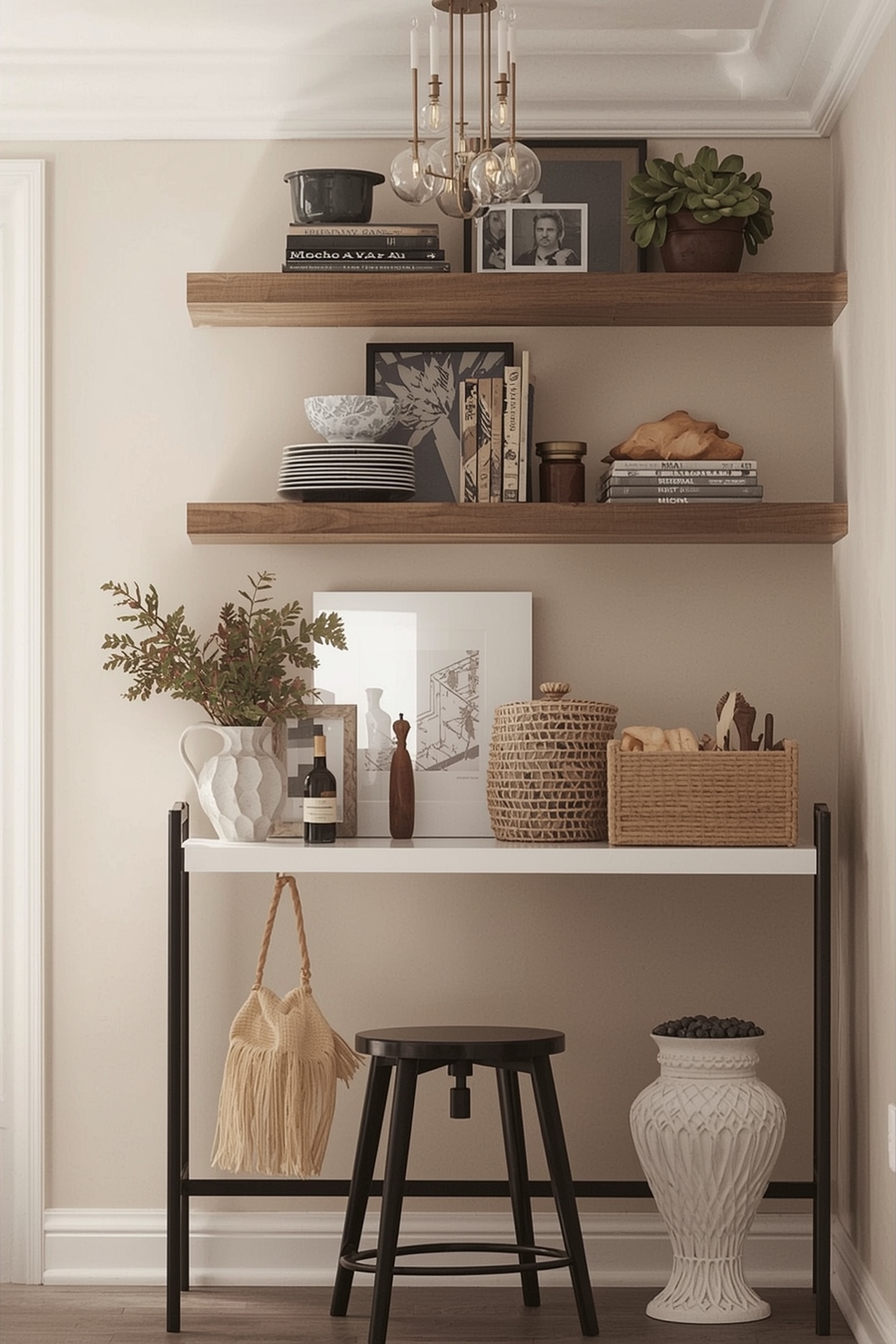 Seasonal Decor Swaps for Beige Cabinets