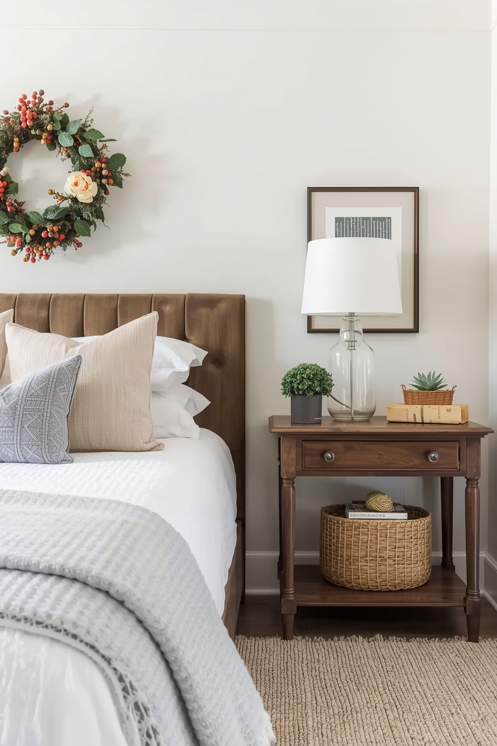 Seasonal Farmhouse Bedroom Styling