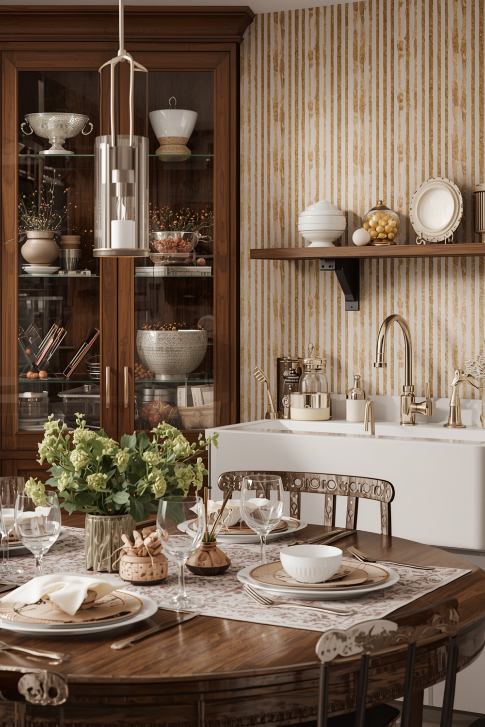 Seasonal Styling for Kitchen Cabinets